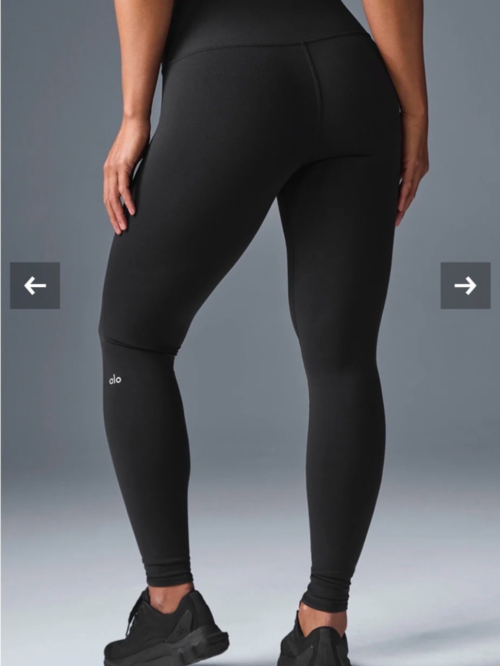 Alo High-Waist Airbrush Legging in Black Size Large - Picture 3 of 5